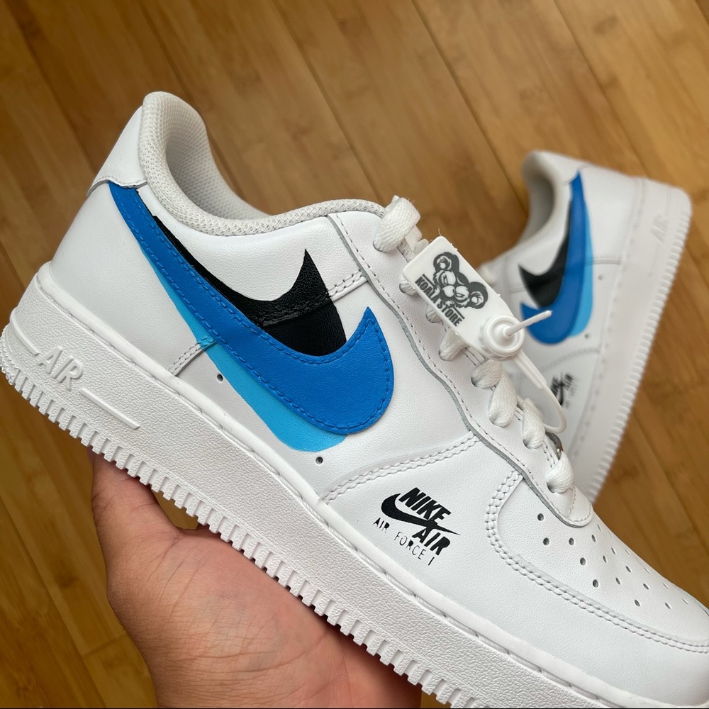 Nike Custom Air Force 1 Triple Swoosh NWT